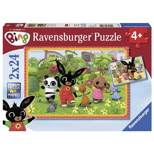 Ravensburger puzzel Bing Bunny - Twee puzzels - 24 stukjes - kinderpuzzel