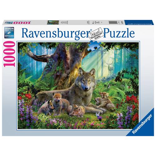 Ravensburger puzzel Familie wolf in het bos - Legpuzzel - 1000 stukjes