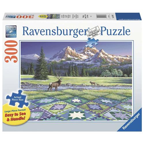 Ravensburger puzzel Quilt met hert - Legpuzzel - 300 stukjes extra groot