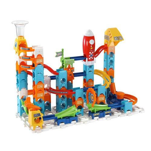 VTech Marble Rush Rocket Set Elektronisch M100E Knikkerbaan - 79 Onderdelen - Incl. 10 Knikkers met Licht- en Geluidseffecten - Cadeau - Speelgoed 3 tot 12 Jaar