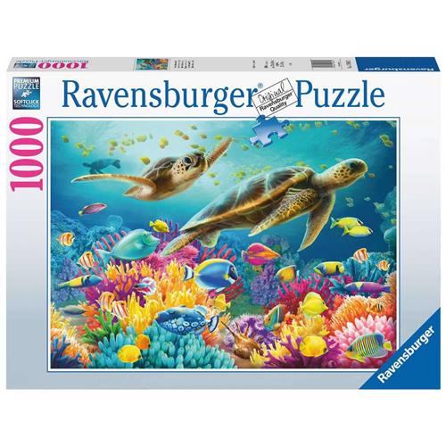 Ravensburger puzzel Blauwe onderwaterwereld - Legpuzzel - 1000 stukjes