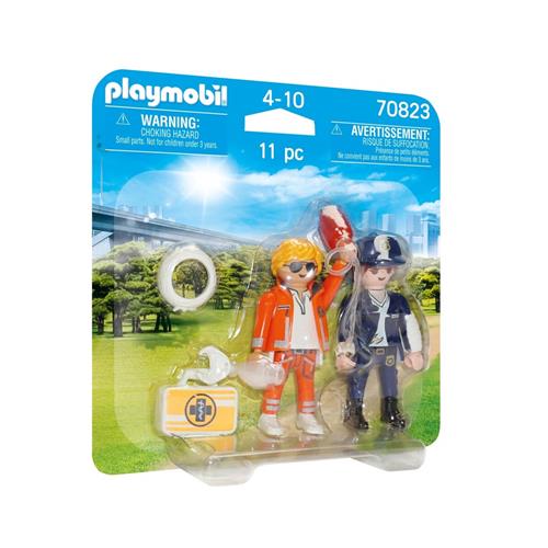 PLAYMOBIL DuoPack spoedarts en politieagente - 70823