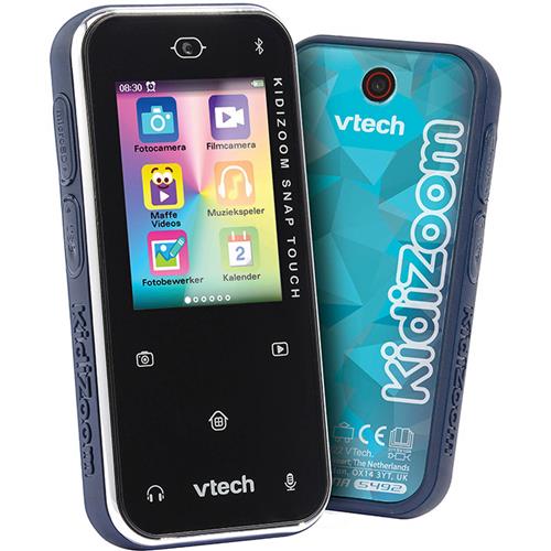 VTech KidiZoom Snap Touch Speelgoed Telefoon - Kindertelefoon met Spelletjes - Berichten via Bluetooth - Cadeau - Kinderspeelgoed 6 Jaar - Blauw