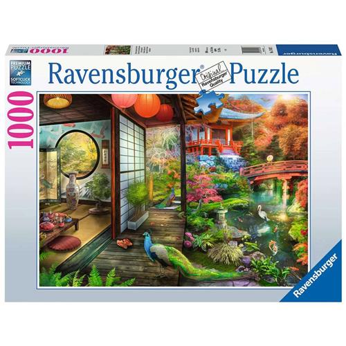 Ravensburger Puzzel Theehuis in de Japanse Tuin - Legpuzzel - 1000 stukjes