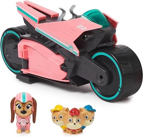 PAW Patrol The Mighty Movie - Motorfiets met Mighty Pups Liberty en Junior Patroller-speelfiguren