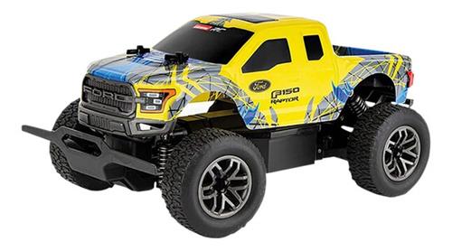 1:18 Carrera RC Auto Ford F-150 Raptor - y/b D/P - Geel - 2,4GHz RC Model Kant en Klaar