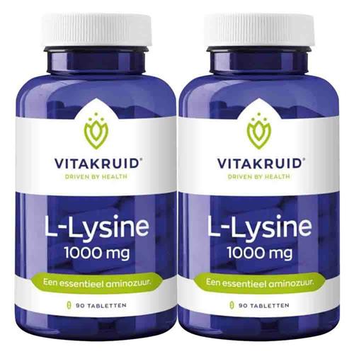 2x Vitakruid L-Lysine 1000 mg 90 tabletten